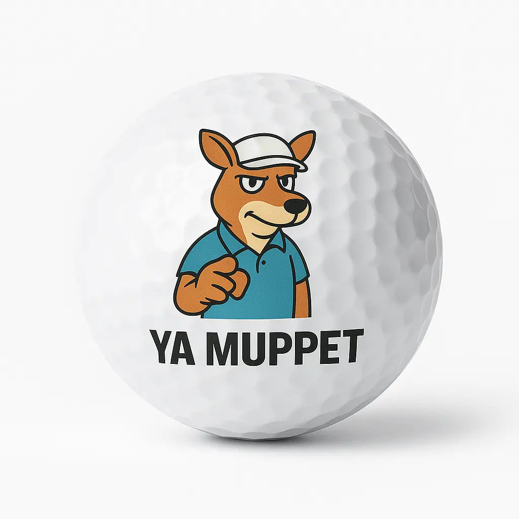 Ya Muppet | Aussie Kangaroo Funny Golf Ball - Bogey Blokes