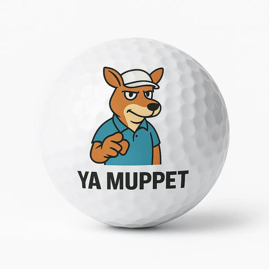 Ya Muppet | Aussie Kangaroo Funny Golf Ball - Bogey Blokes