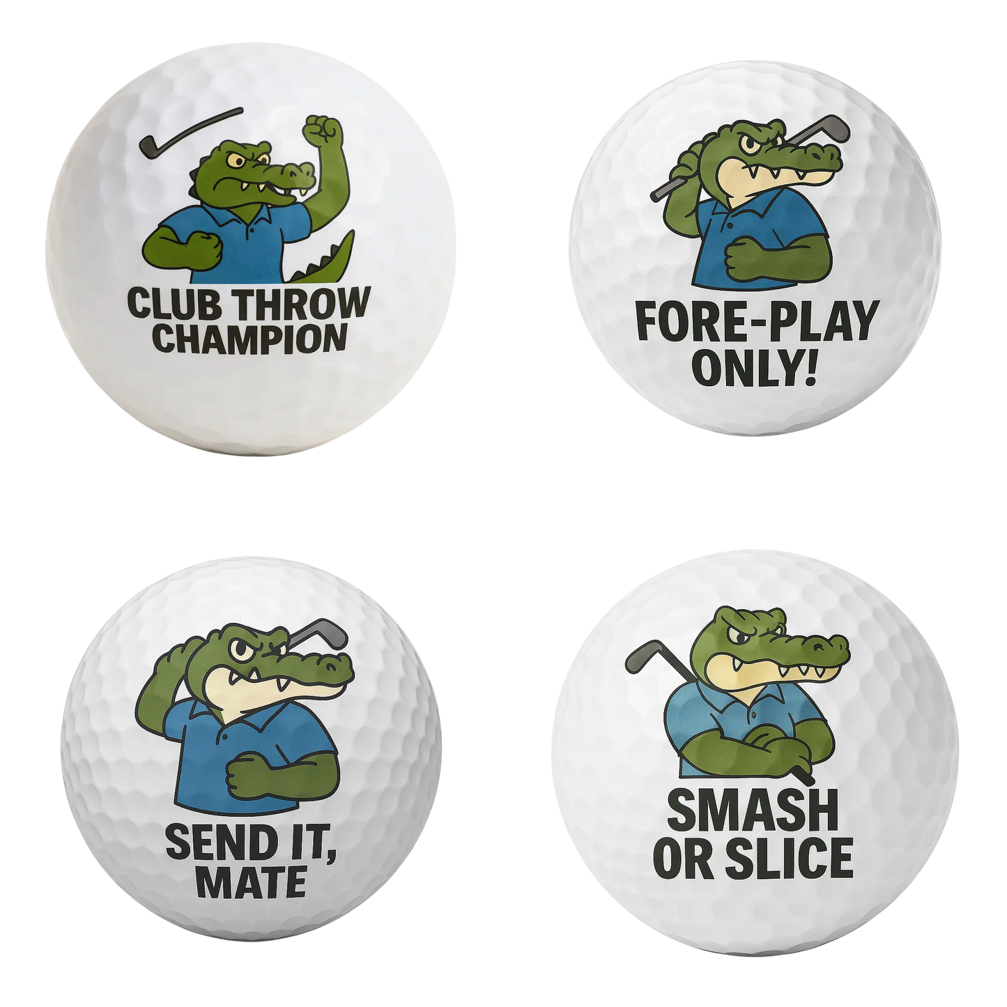 Fairway Crocs | Funny Golf Ball Set of 4 by Bogey Blokes - Bogey Blokes