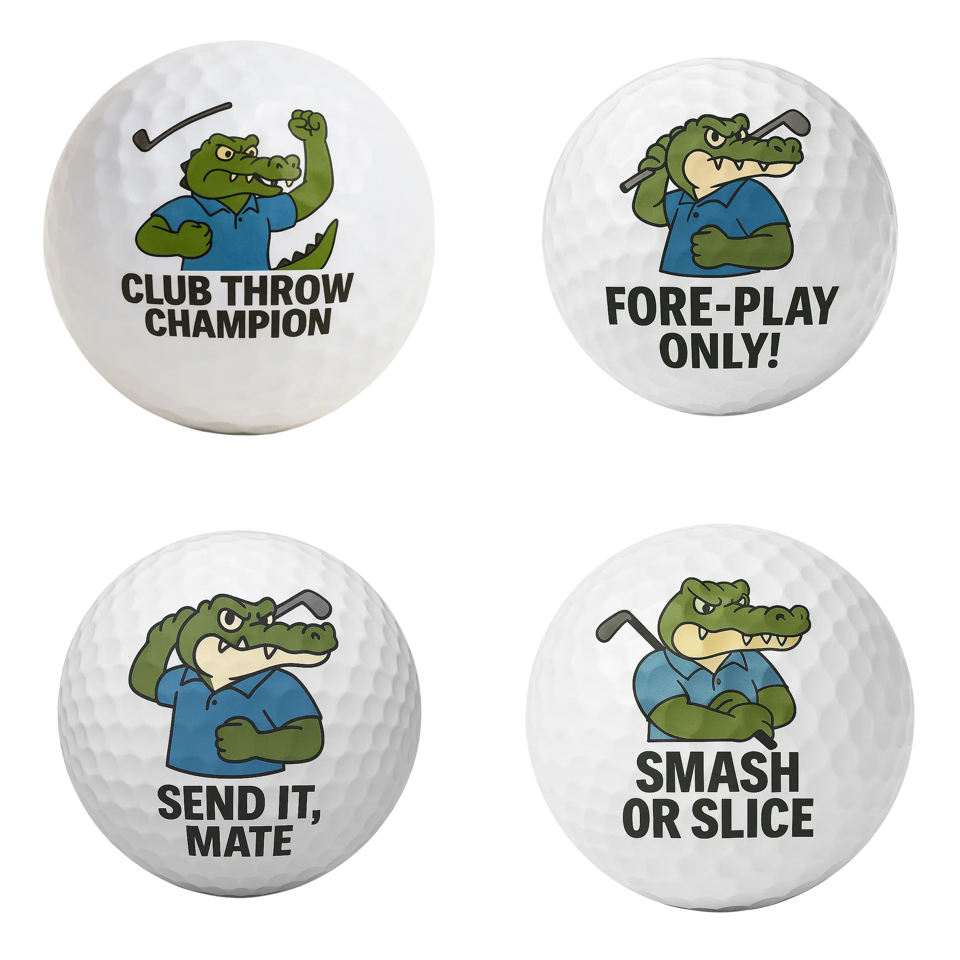 Fairway Crocs | Funny Golf Ball Set of 4 by Bogey Blokes - Bogey Blokes