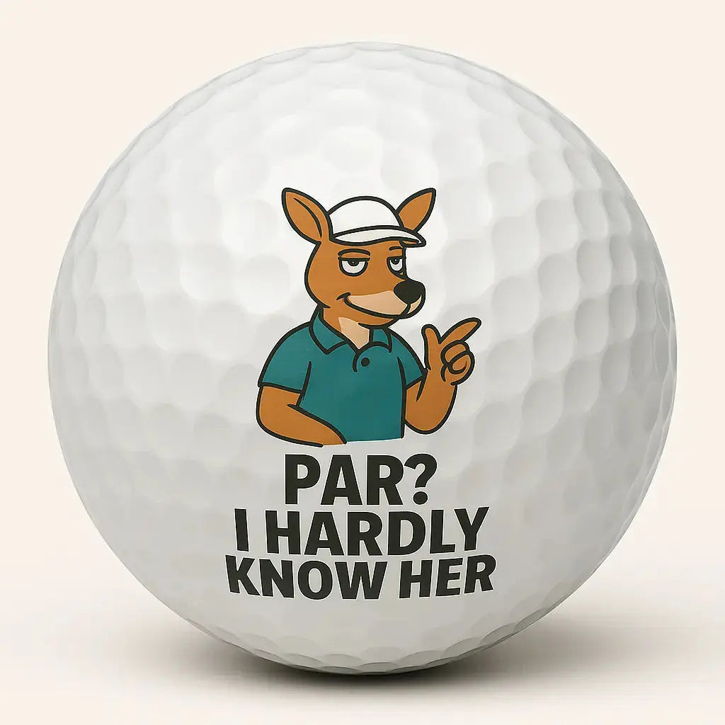 Par? I Hardly Know Her | Cheeky Kangaroo Golf Ball - Bogey Blokes